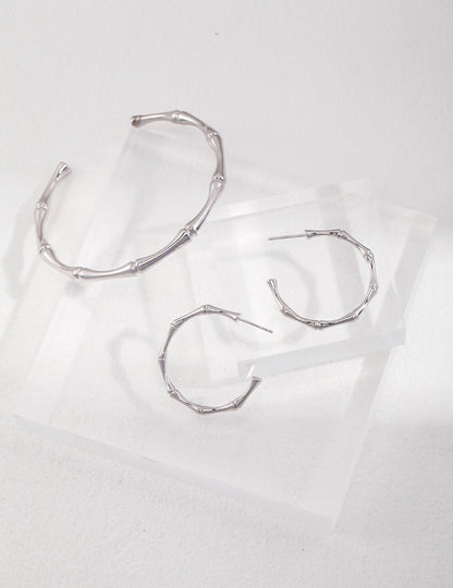 S925 Sterling Silver Bamboo Segment Jewelry