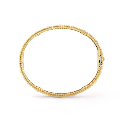 Sweet Perlee Clovers Bracelet,18k Gold Plated