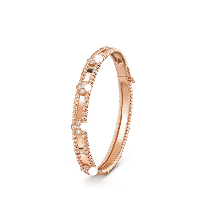 Sweet Perlee Clovers Bracelet,18k Gold Plated