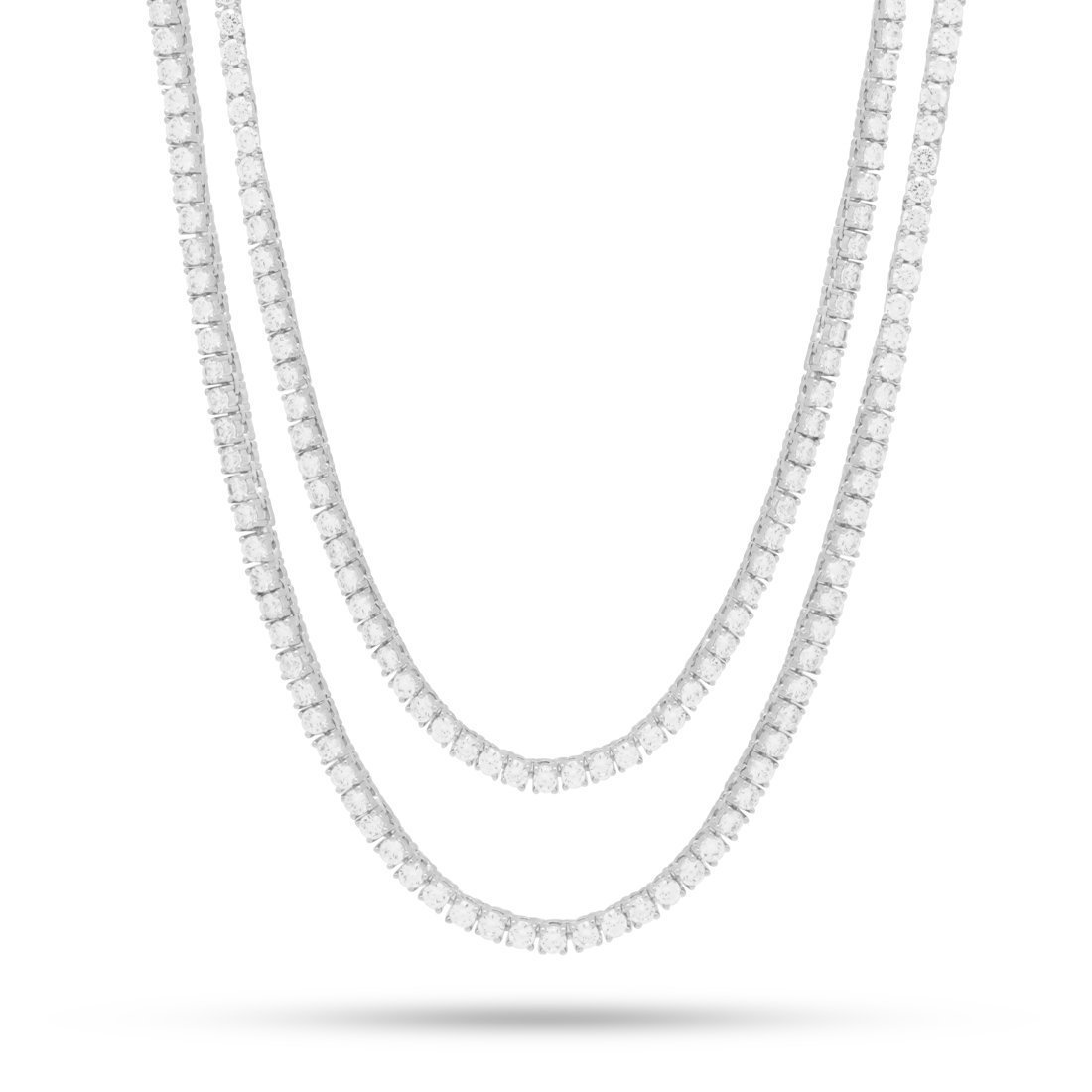 Crowned Ice 3mm Tennis Chain Choker Set