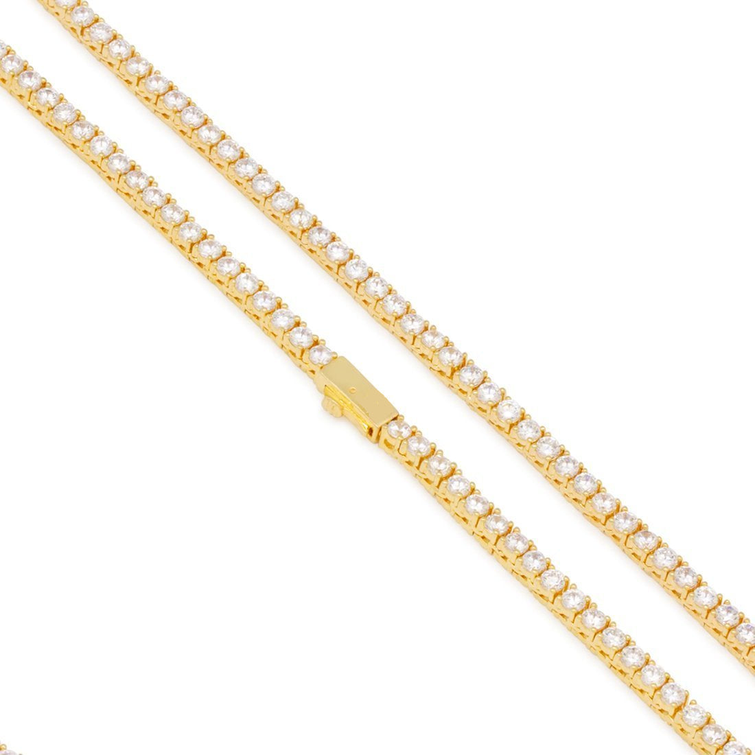 Crowned Ice 3mm Tennis Chain Choker Set