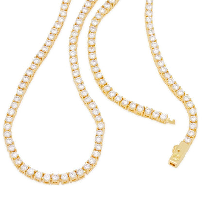 Crowned Ice 3mm Tennis Chain Choker Set