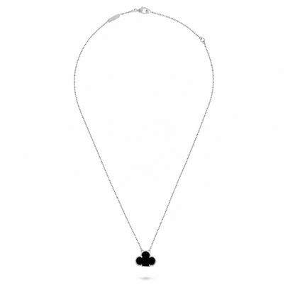 Clover Leaf Necklace, 925 Silver, 18k Gold Plated