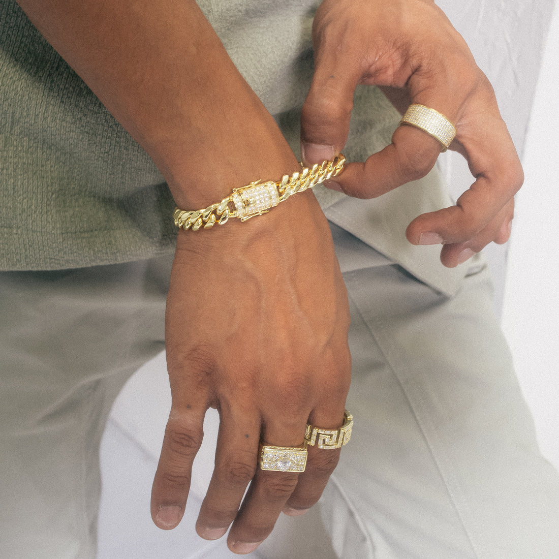Crowned Ice 5mm Miami Cuban Link Bracelet