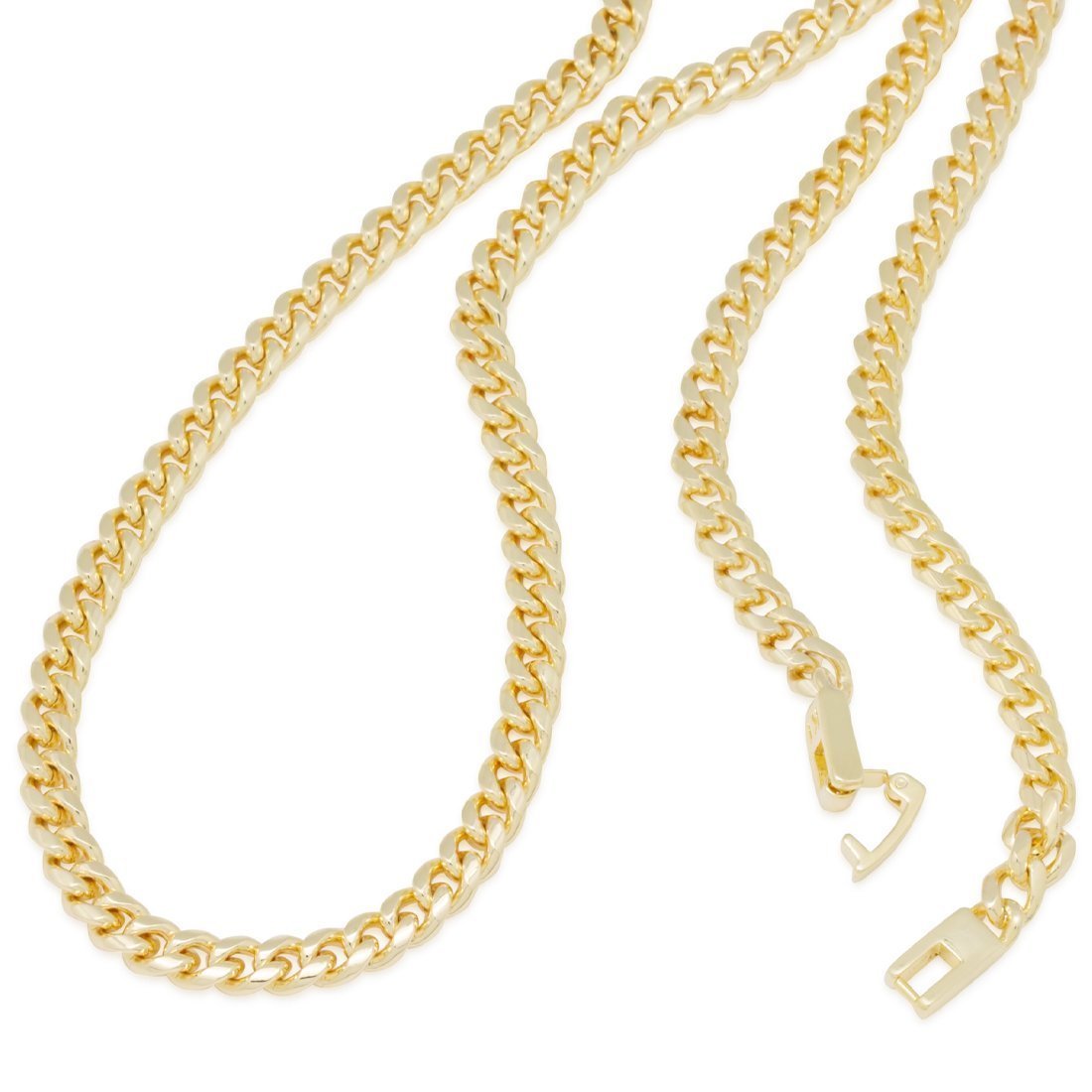 Crowned Ice 5mm Miami Cuban Link Chain Choker Set
