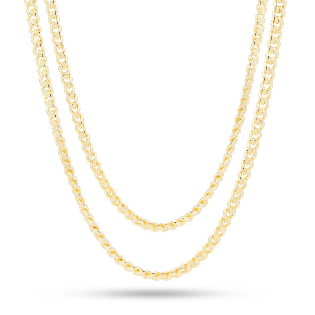 Crowned Ice 5mm Miami Cuban Link Chain Choker Set