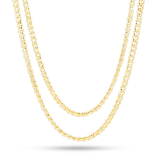 Crowned Ice 5mm Miami Cuban Link Chain Choker Set