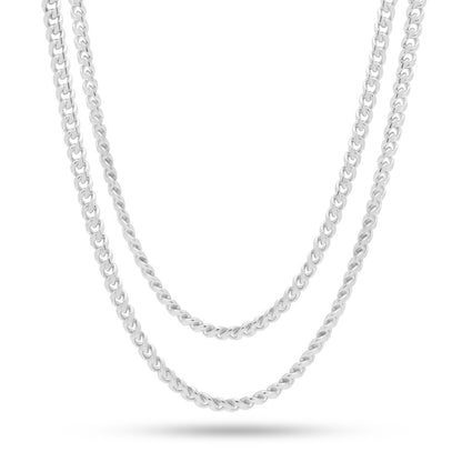 Crowned Ice 5mm Miami Cuban Link Chain Choker Set