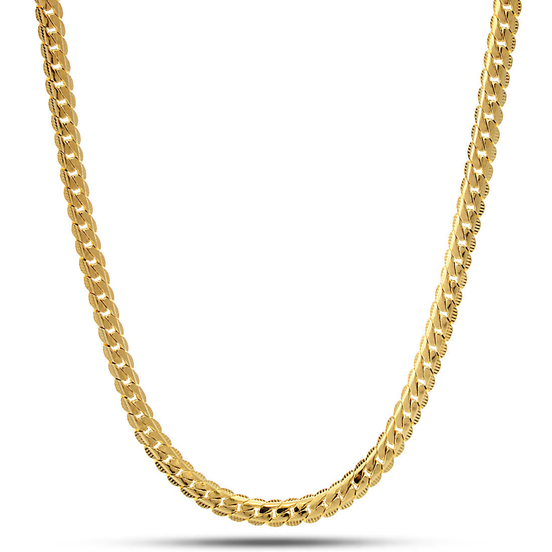 Crowned Ice 5mm Moon Cut Miami Cuban Link Chain