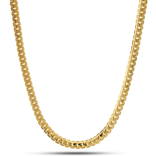 Crowned Ice 5mm Moon Cut Miami Cuban Link Chain