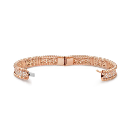 Perlee Bangle,18k Gold Plated,Inlaid Cubic Zircon