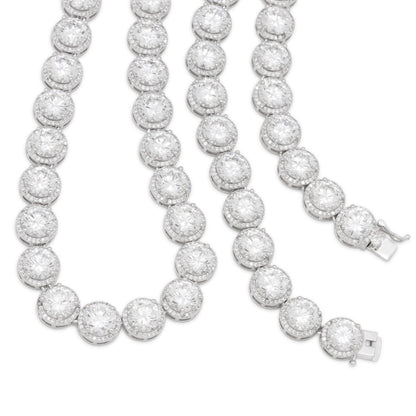 Crowned Ice 8mm Bezel-Set Tennis Chain