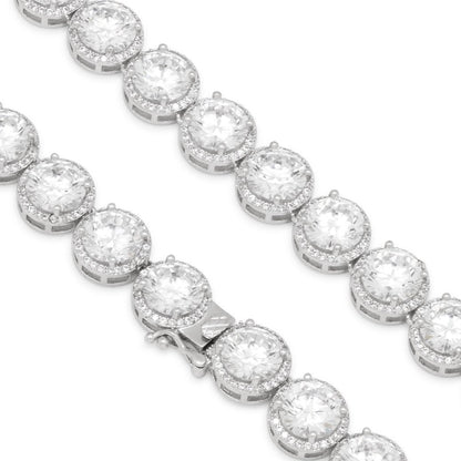Crowned Ice 8mm Bezel-Set Tennis Chain