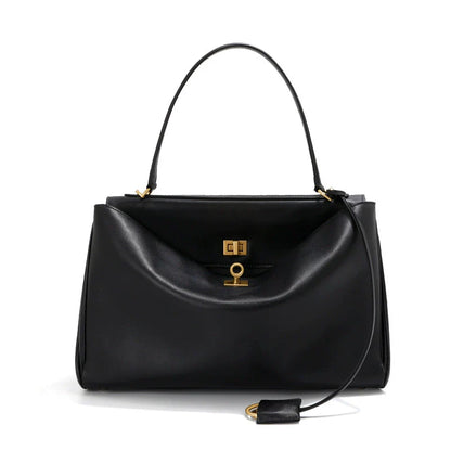 Women's Minimalist Rodeo Curved Genuine Leather Shoulder Bag