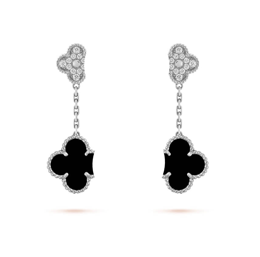 Clover Leaf Earstuds, 925 Silver, 18K Gold Plated, 1 Motifs