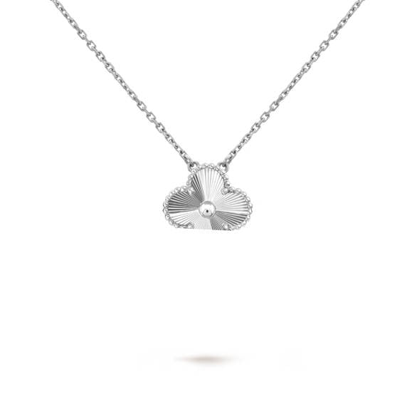 Clover Leaf Necklace, 925 Silver, 18K Gold Plated