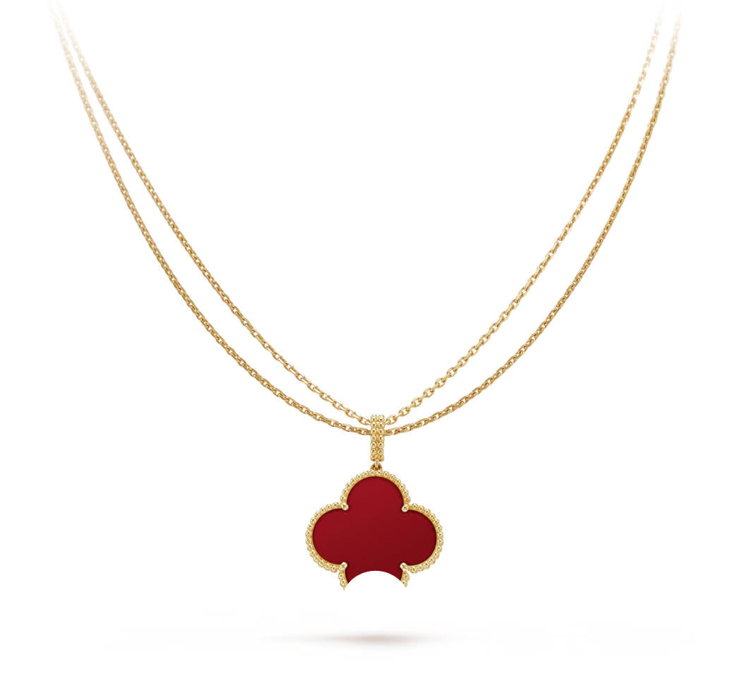 925 silver clover leaf necklace detail view 5