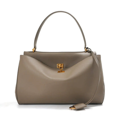 Women's Minimalist Rodeo Curved Genuine Leather Shoulder Bag