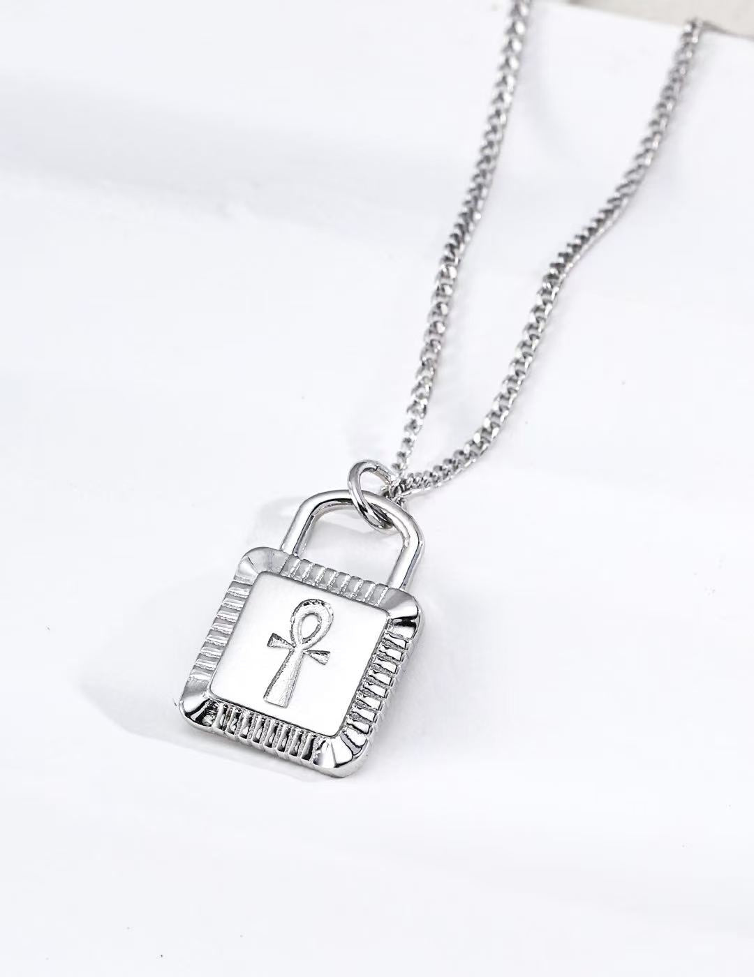 Eternal Fortune Cross Lock Necklace