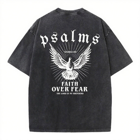 Christian Washed T-Shirt | Faith Over Fear