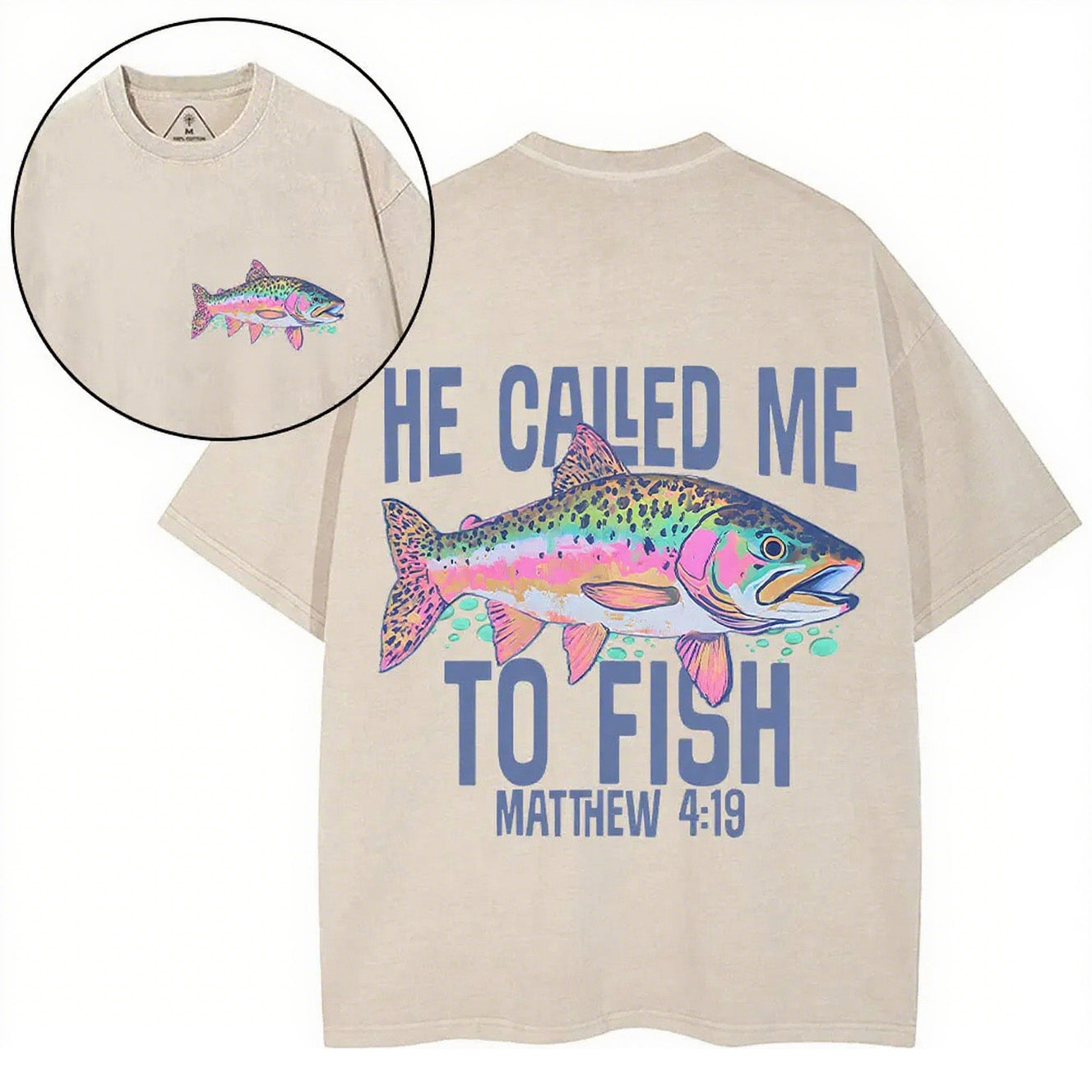 Tie Dye Heavy Cotton T-Shirt | He Called Me To Fish