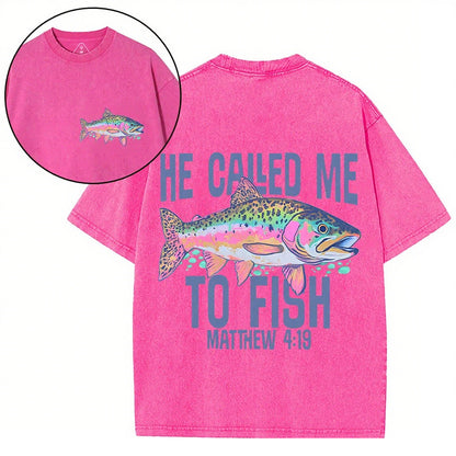 Tie Dye Heavy Cotton T-Shirt | He Called Me To Fish