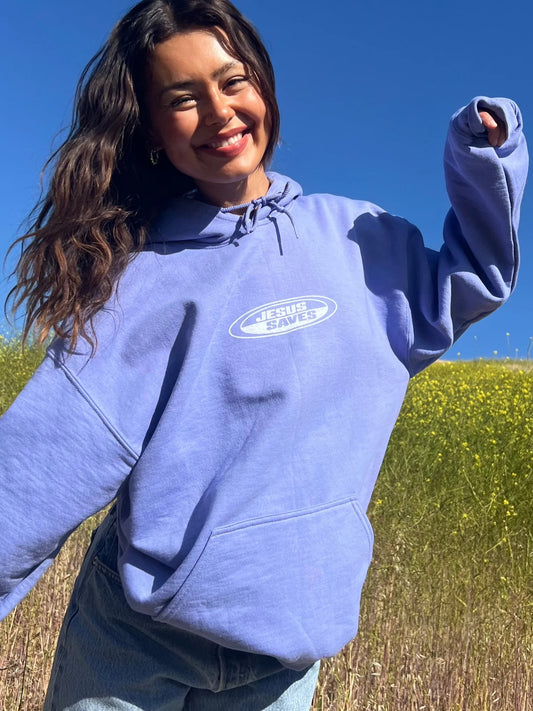 RETRO HOODIE | "JESUS SAVES" | VIOLET | NEW!