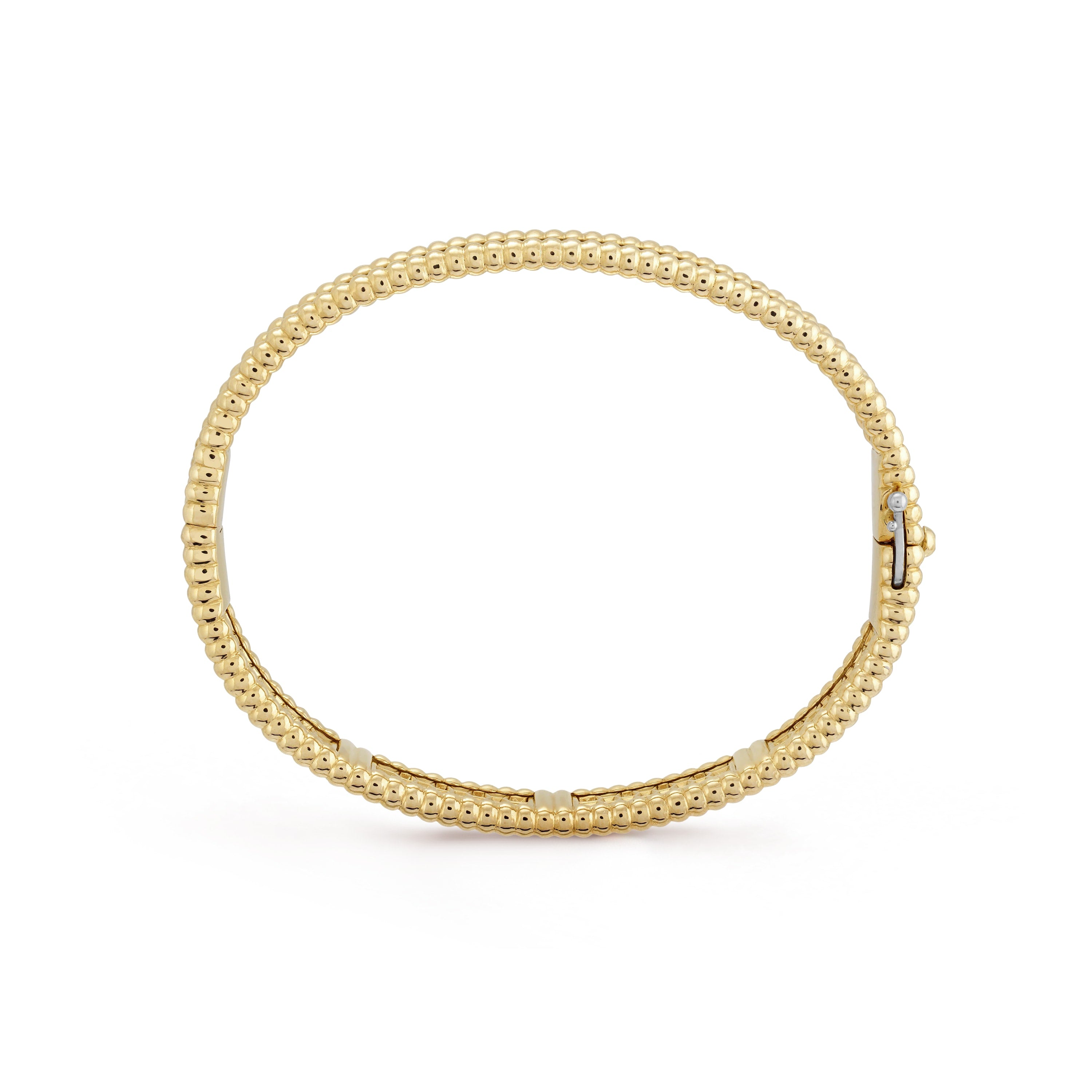 Perlee Bangle, 18K Gold Plated, Inlaid Cubic Zircon