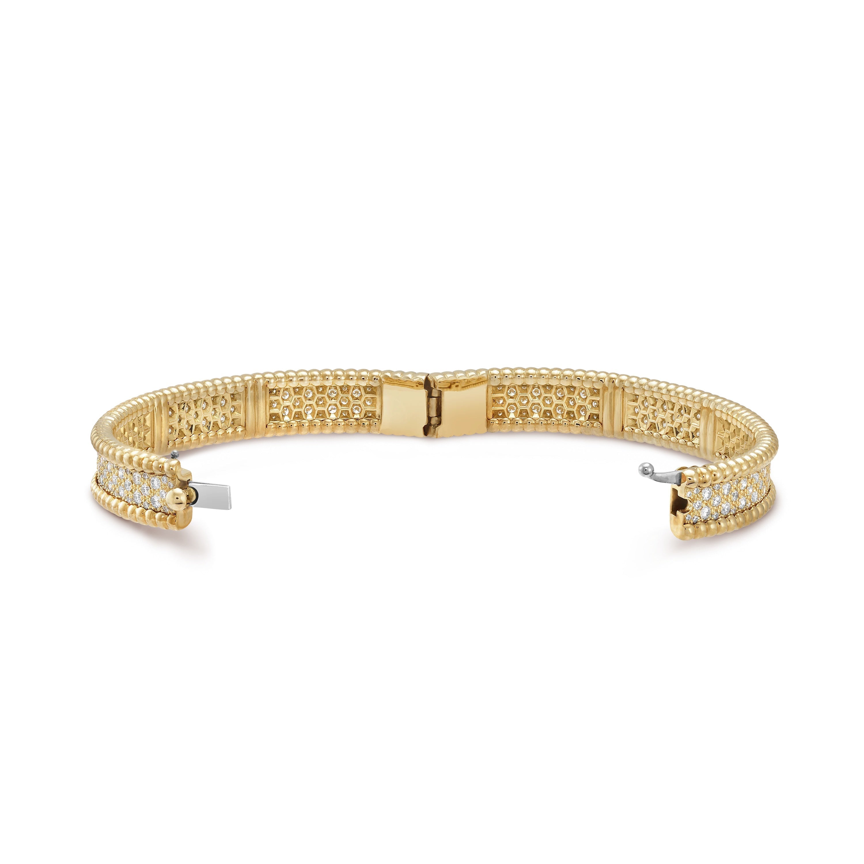 Perlee Bangle, 18K Gold Plated, Inlaid Cubic Zircon