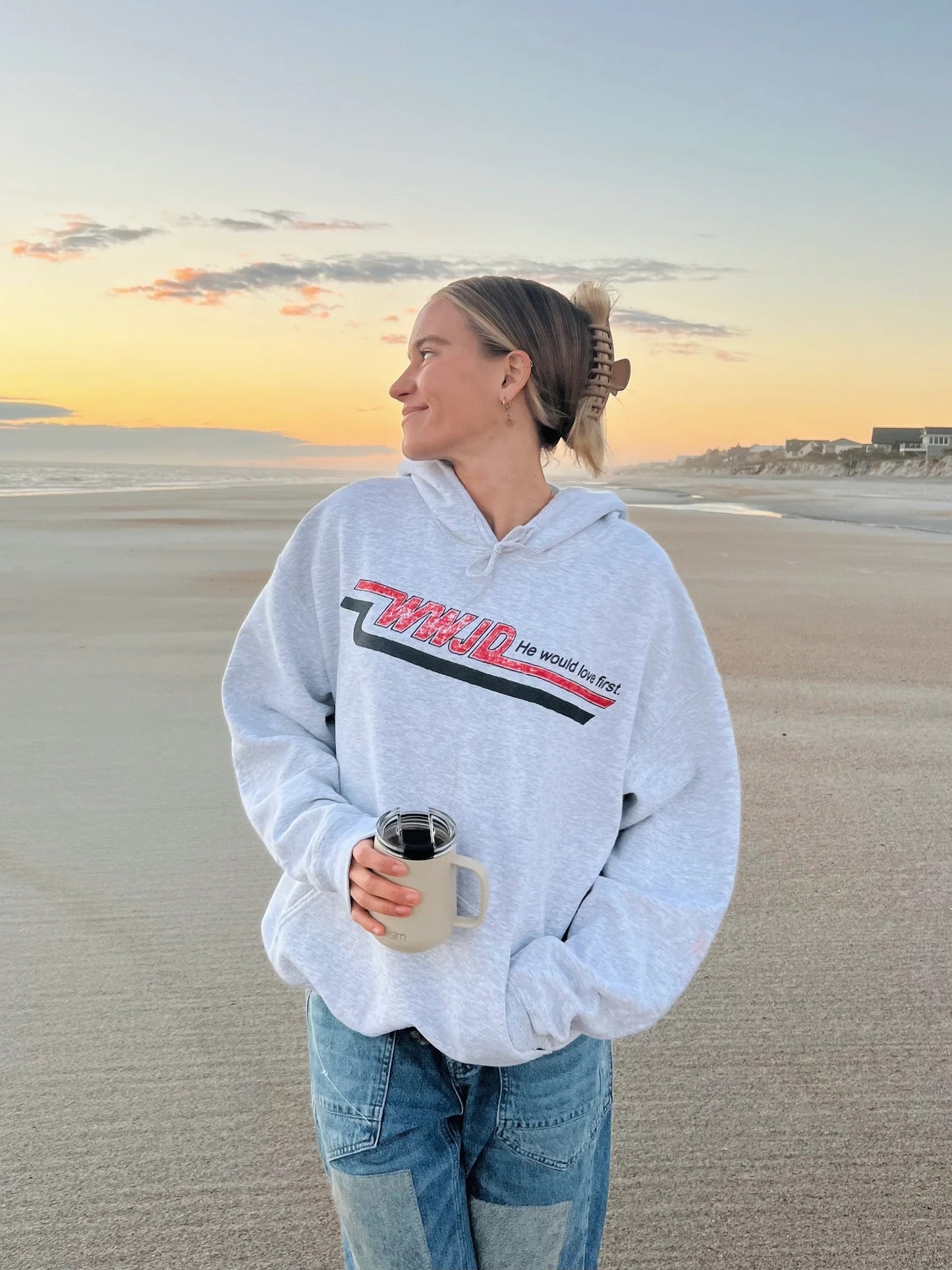 VINTAGE WWJD "SKATER" HOODIE | ASH