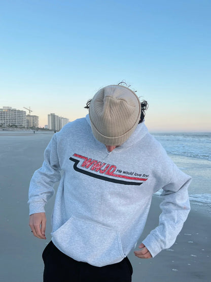 VINTAGE WWJD "SKATER" HOODIE | ASH