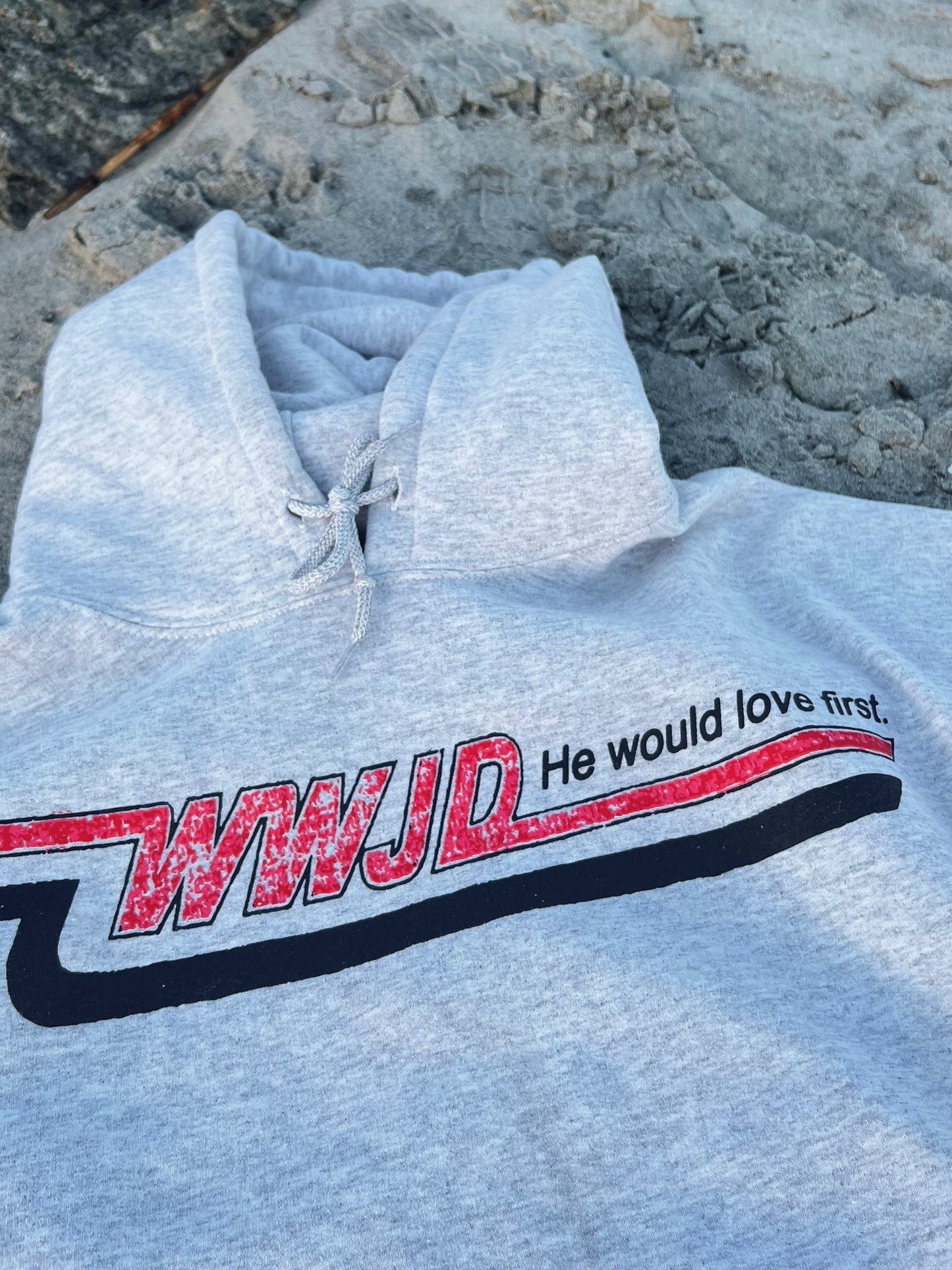 VINTAGE WWJD "SKATER" HOODIE | ASH