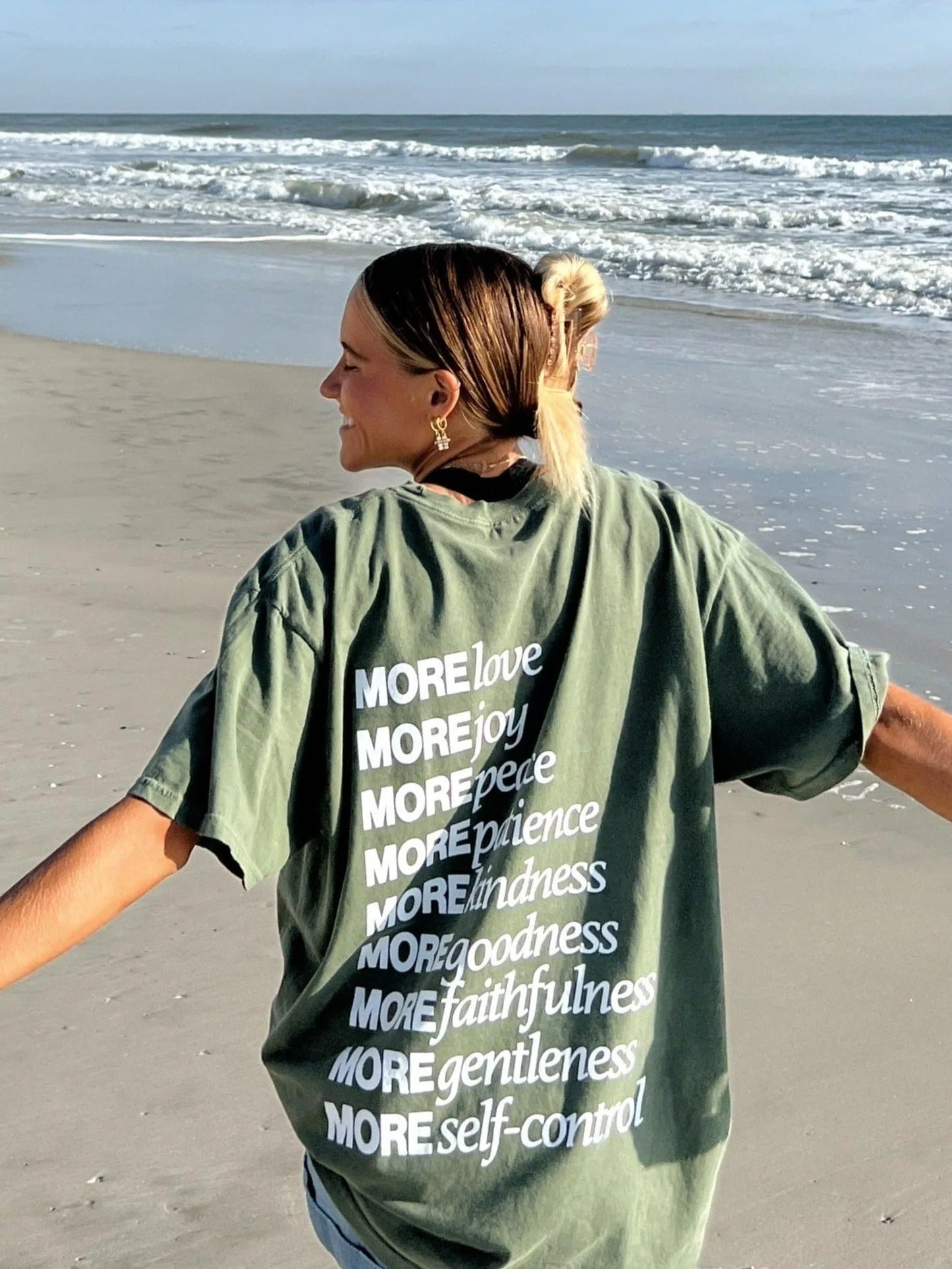 PREMIUM COMFORT COLOR TEE | "MADE FOR MORE" | MOSS GREEN