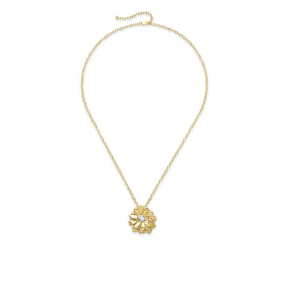 Daisy Series Large Flower Long Necklace, Minimal Luxury Statement Jewelry
