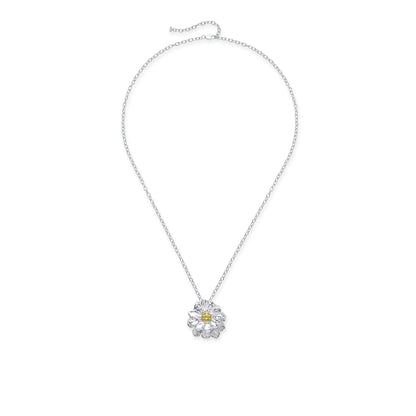 Daisy Series Large Flower Long Necklace, Minimal Luxury Statement Jewelry