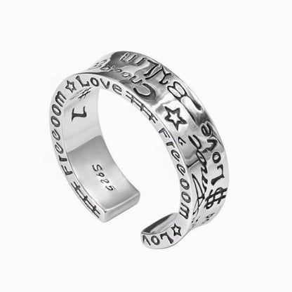 Crowned Ice Freedom Love Ring