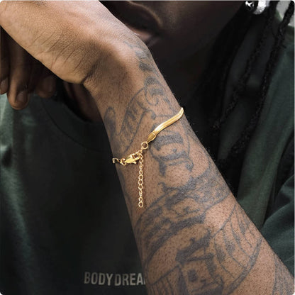 Crowned Ice GR 18K Gold-tone Plating Steel Bead Bracelet – Afro-Luxe Beaded Jewelry