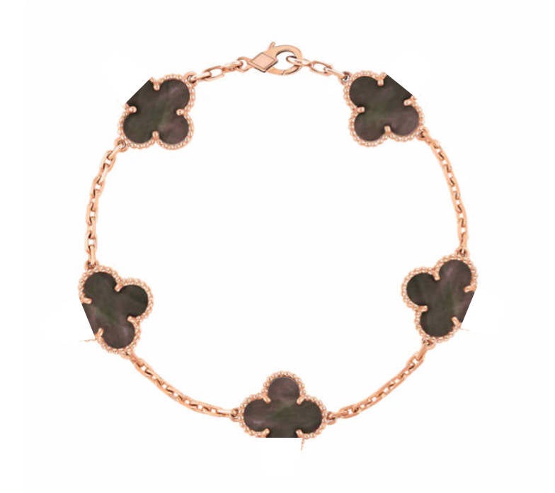 Clover Motif Bracelet, Sterling Silver, 18K Gold Plated