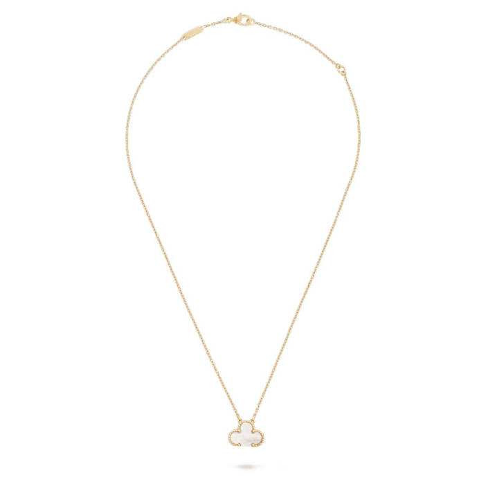 Clover Leaf Necklace, 925 Silver, 18k Gold Plated