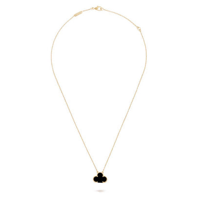 Clover Leaf Necklace, 925 Silver, 18k Gold Plated