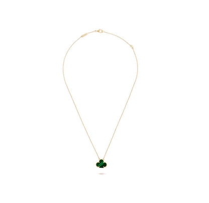 Clover Leaf Necklace, 925 Silver, 18k Gold Plated