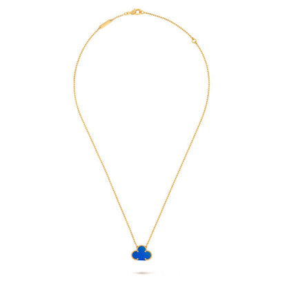 Clover Leaf Necklace, 925 Silver, 18k Gold Plated