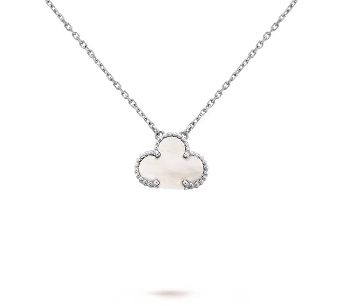 Clover Leaf Necklace, 925 Silver, 18k Gold Plated