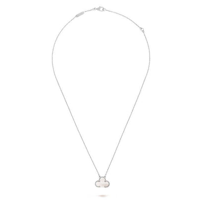 Clover Leaf Necklace, 925 Silver, 18k Gold Plated