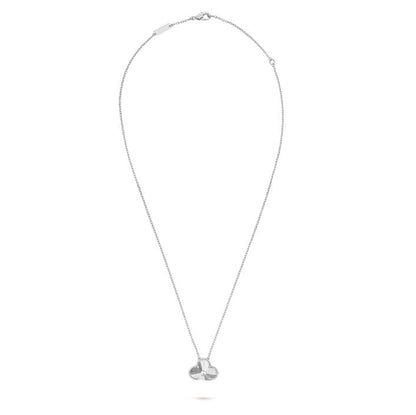 Clover Leaf Necklace, 925 Silver, 18k Gold Plated
