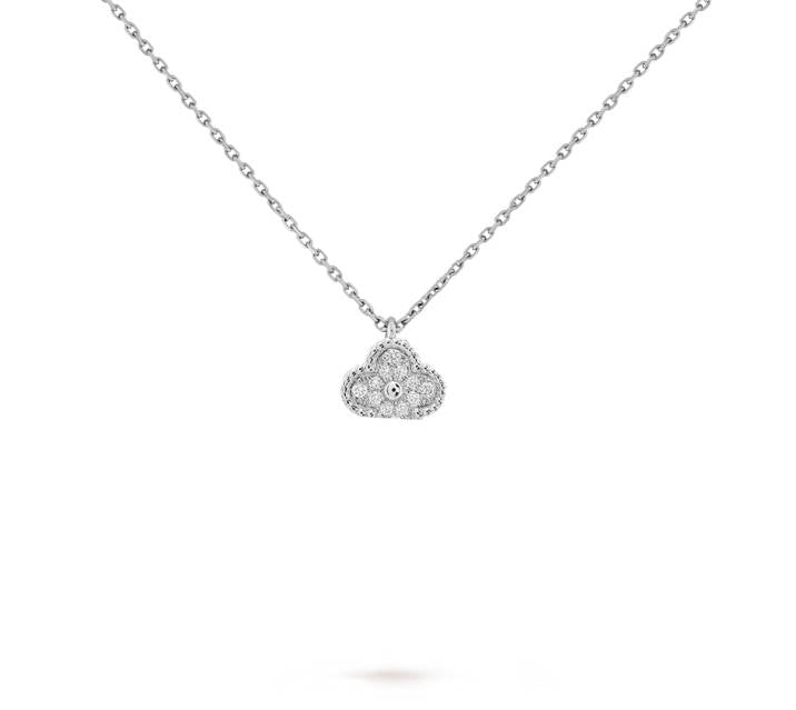 Clover Leaf Necklace, 925 Silver, 18k Gold Plated
