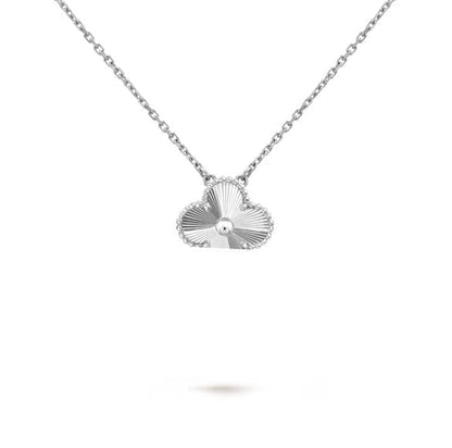 Clover Leaf Necklace, 925 Silver, 18k Gold Plated