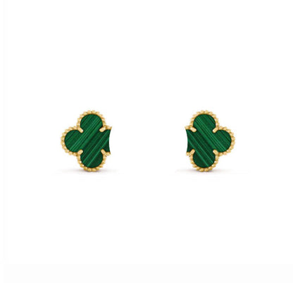 Clover Leaf Earstuds, 925 Silver, 18k Gold Plated, 1 Motifs