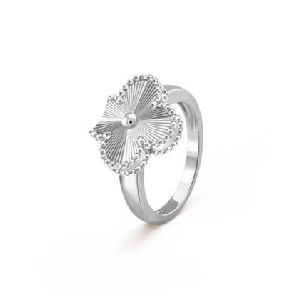 Clover Leaf Ring,925 Silver, 18k Gold Plated