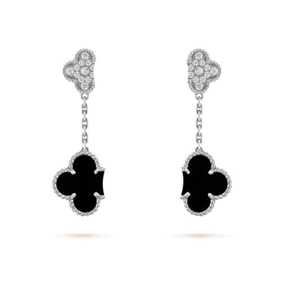 Clover Leaf Earstuds, 925 Silver, 18k Gold Plated, 1 Motifs